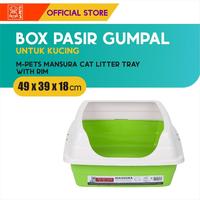 Gambar M-Pets Mansura Cat Litter Tray With Rim / Tempat Pasir Gumpal Kucing dari M-Pets Volk Pets Indonesia Kota Tangerang 4 Tokopedia