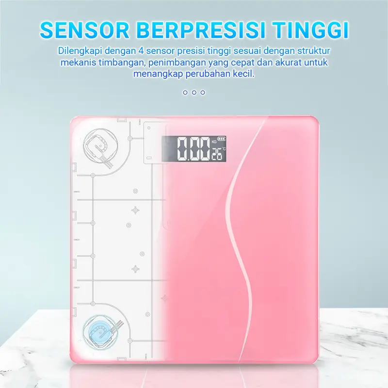 Smart Digital Body Fat Scale / Timbangan Badan Pintar Digital USB Rechargeable 5