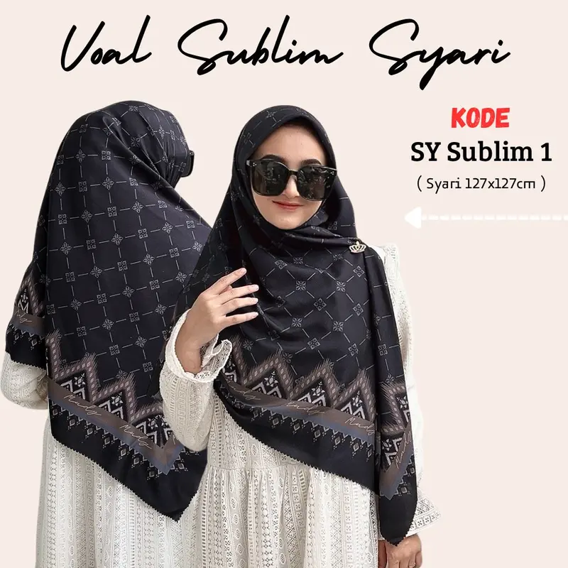 Hijab Segiempat Motif Syari Mudymudy 1