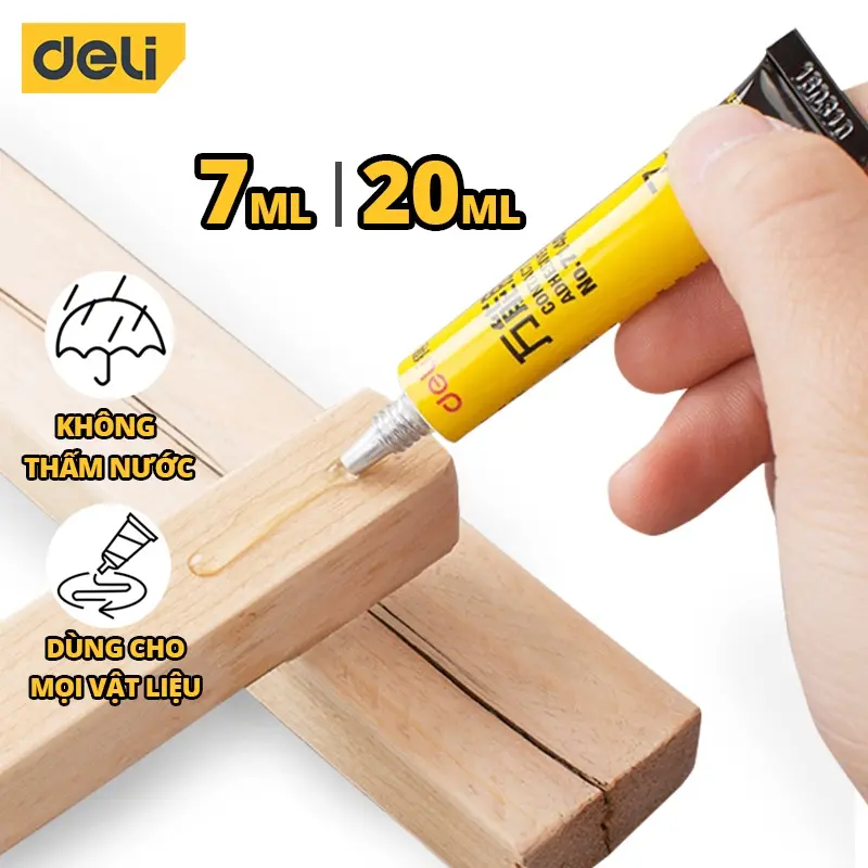 [LIFEDL157] Keo Siêu Dính Đa Năng Deli - 7ml/ 20ml - Có Thể Dán Trên Mọi Bề Mặt - Phù Hợp Sửa Chữa, Ghép Nối - 7140/7149 1