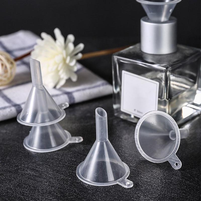 Product Introduction of Mini Clear Funnel Plastic Small Funnel Set For Perfumes Powder Cosmetic Oils Lab Bottles Filling Tools 14