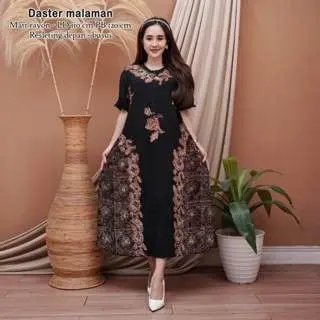 Daster  Ld 110 Batik Cap Malaman Daster Abstrak Daster Rayon Anti Luntur Ada Saku Busui & Bumil