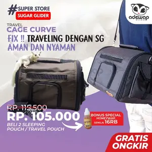 Tas Hewan Travel Cage Curve Plus Kandang Lengkung Besi SG Hamster Tupai