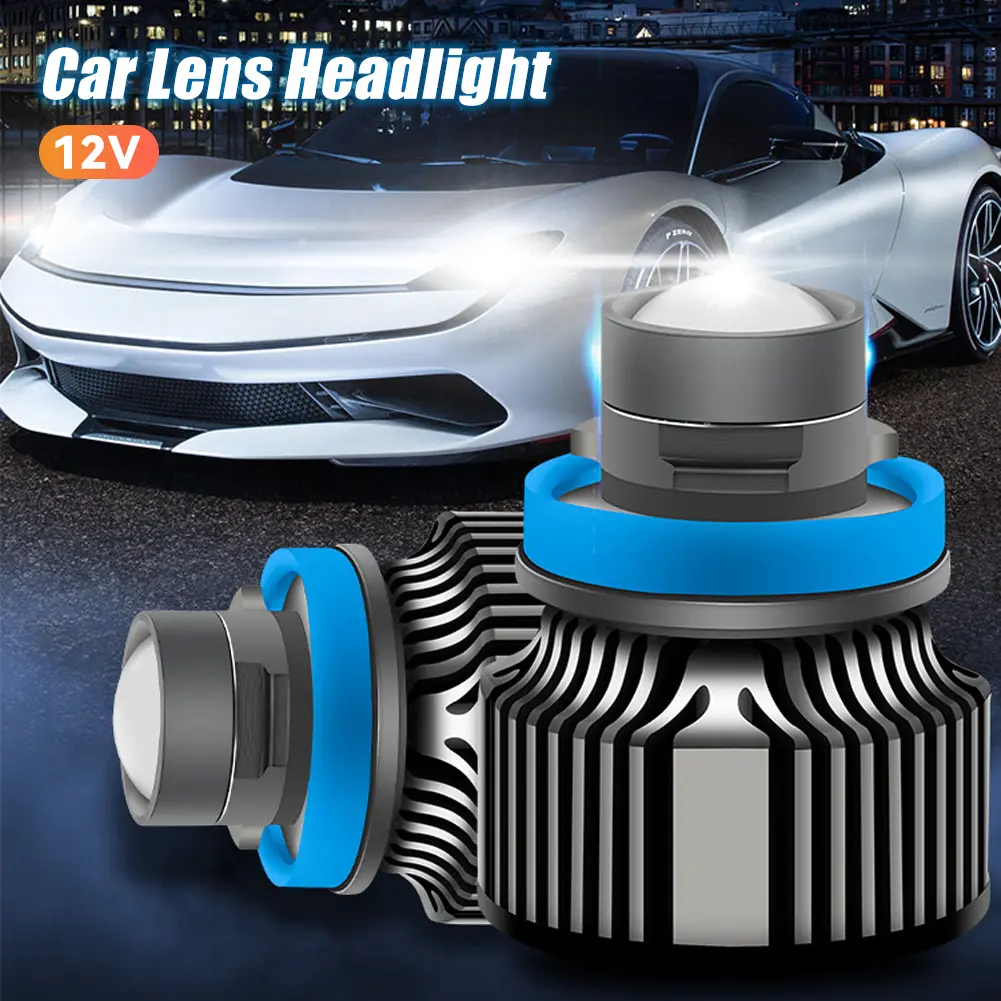 12V H7 H11 H8 H9 9006 HB4 Car Lens Headlight Led Fog Light Bulb LED Fog Lamp White Yellow Ice Blue Turbo Fog Light #470117
