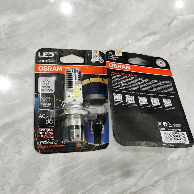 BÓNG ĐÈN LED OSRAM HS1 CHÂN H4 XÀI CHO XE AB,VARIO,VISION,SH, WAVE, EXCITER,.. HÀNG CHÍNH HÃNG OSRAM ( MẪU MỚI SÁNG HƠN)