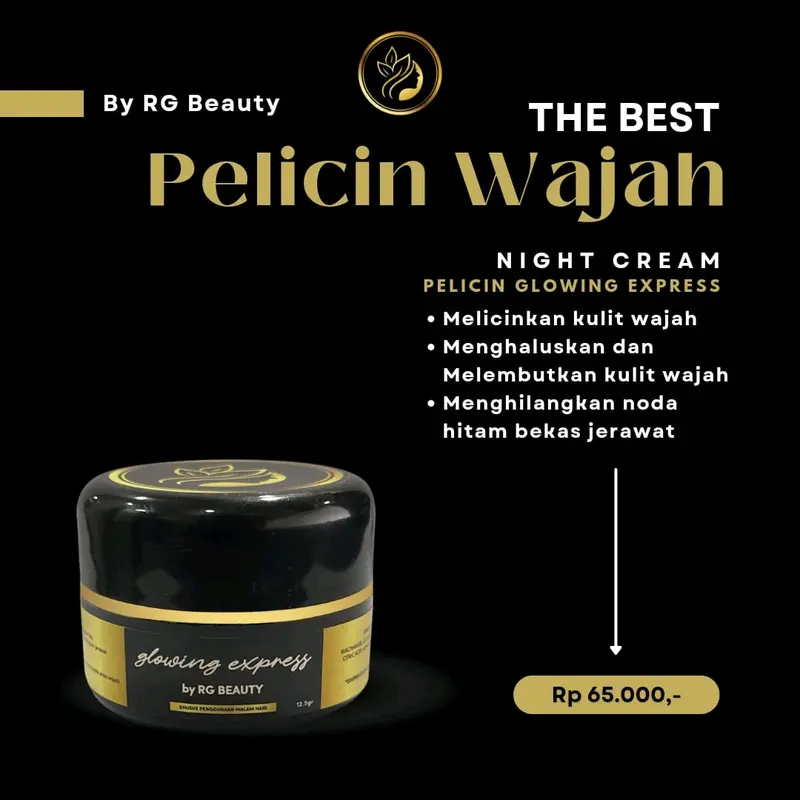 Pelicin Wajah Glowing Express RgSkin Beauty cream flek bandel Mencerahkan whitening 2