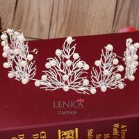 Gambar [PRODUK TERBATAS] MAHKOTA BRIDAL TIARA FASHION WANITA ASESORIS SILVER CMP009 - Silver dari Lenka Wedding Shop Kota Surabaya 2 Tokopedia