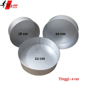 Loyang Bulat 22 cm, 20 cm,  18 cm Harga Satuan/Loyang 1 set lengkap Murah/Cetakan Kue Bolu Bentuk Bulat/Loyang Bulat Galvalum Kitchenware