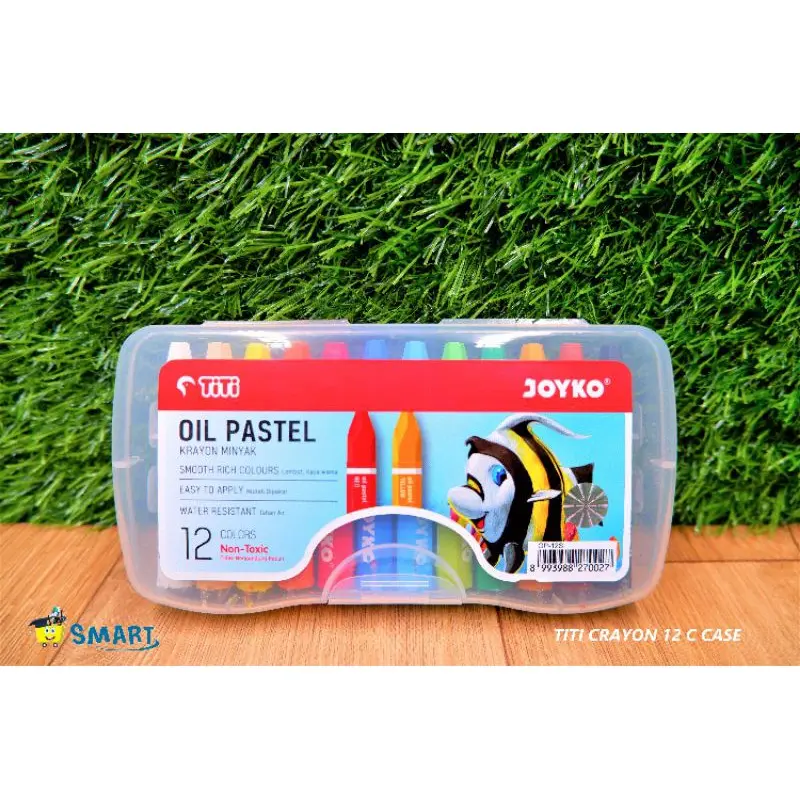 (1TUBE ISI 12WARNA)JOYKO CRAYON 12C CASE JOYKO