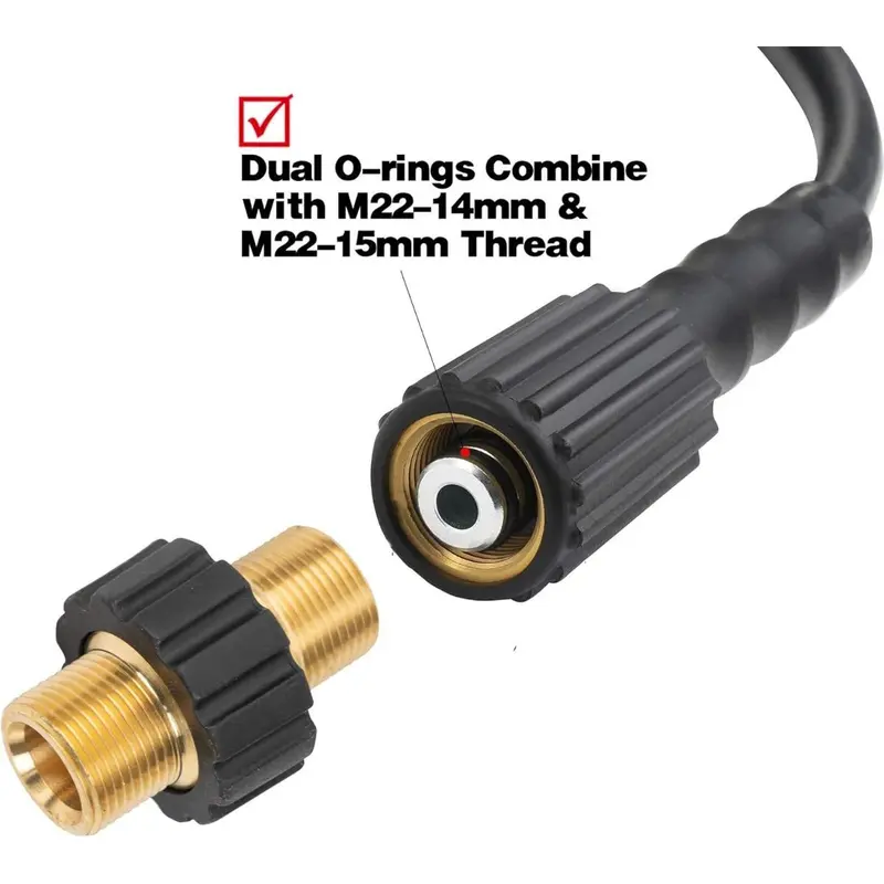 Pressure Washer Adapter Set, Quick Disconnect Kit, M22 Swivel to 3/8'' Quick Connect, 3/4" to Quick Release Adapter Set for Home Garden 5