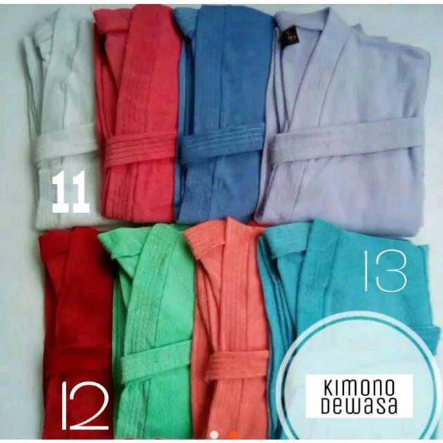 Handuk Kimono Dewasa Pria dan Wanita original Kimono / Handuk Mandi Dewasa Lembut Tebal Pria Wanita Jumbo Polos All Size Poliester Tidur 3