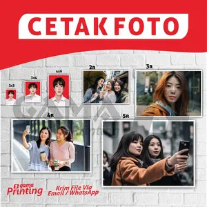 Cetak Poto Ukuran 2x3, 3x4 dan 4x6 Photo 2R, 3R, 4R, 5R, 6R, dan Foto 8R Anti Air dan Anti Pudar Awet