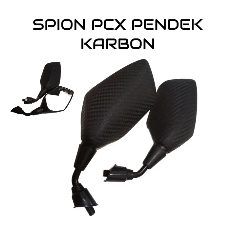 #CCR# Spion Motor Spion Pcx Spion  Tangkai pendek KARBON Universal Buat Semua Honda & Yamaha Bisa