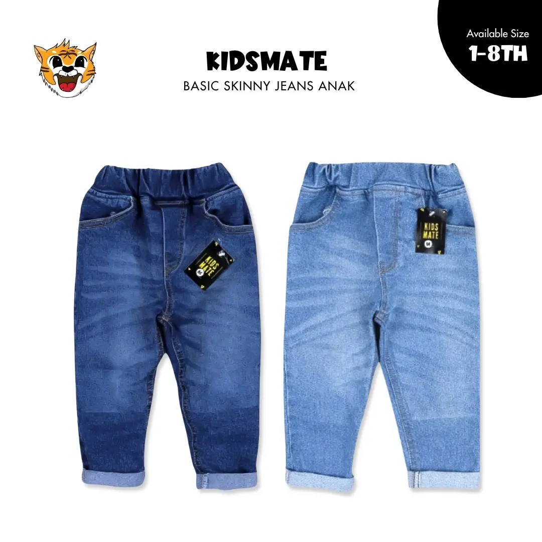 KRUCILKUU-CELANA JEANS ANAK BASIC SKINNY OUTFIT LEBARAN UMUR 1-8 TAHUN