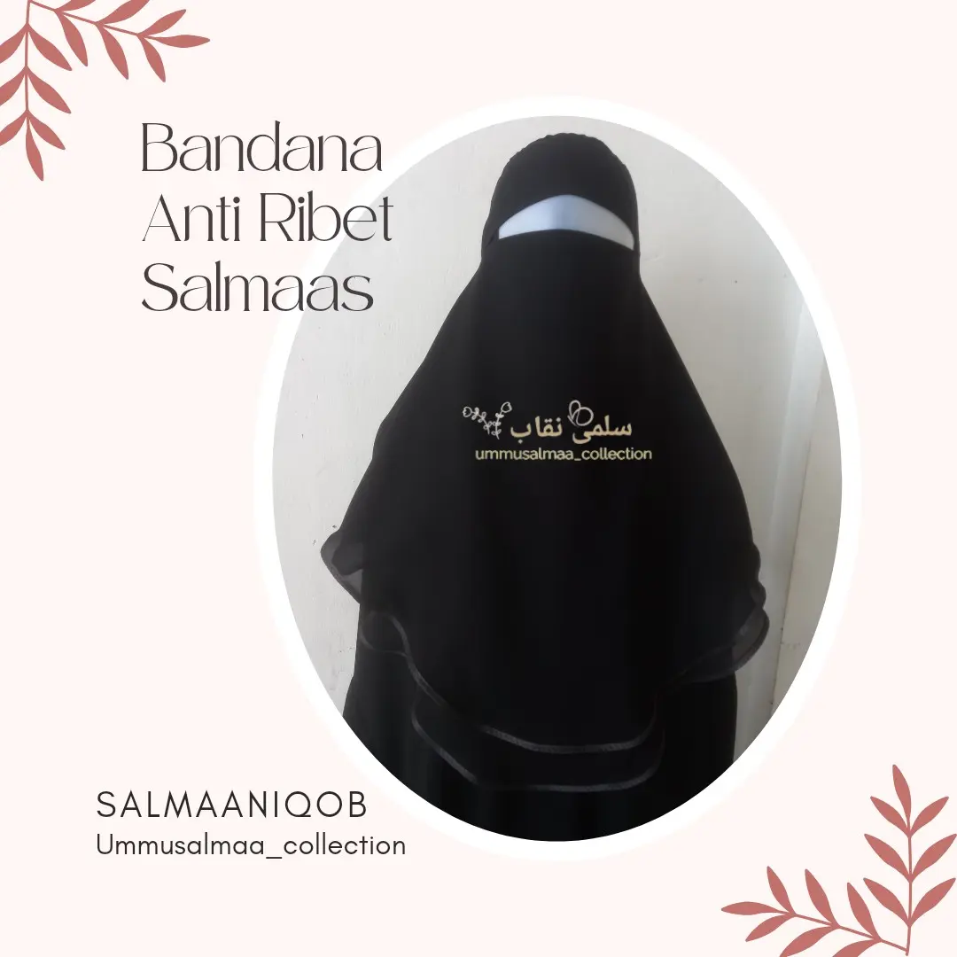Bandana  Salmaas 'Anti Angin' Sifonsilk Jetblack