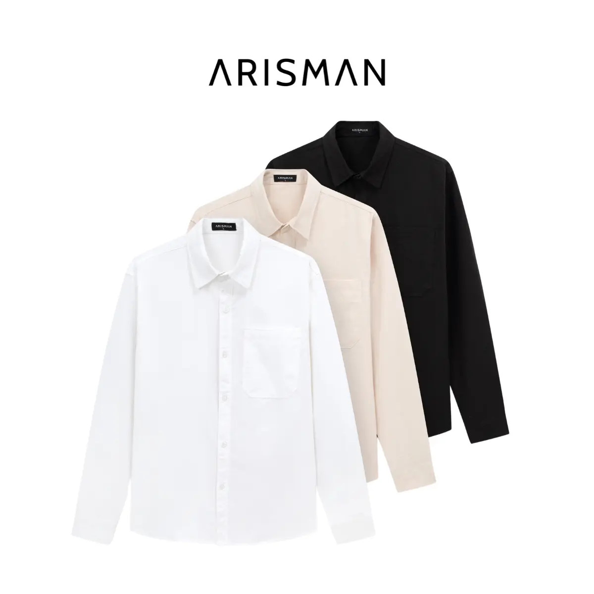 Áo sơ mi OXFORD dài tay, thoáng mát, mềm mịn, không nhăn - ARISMAN