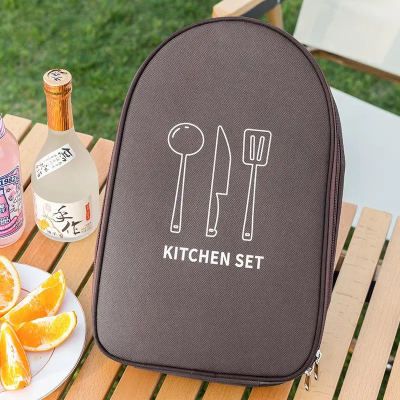 Outdoor Camping Portable Cookware Storage Bag, 1 Count Large Capacity Cooking Utensil Organizer, Kitchen Organizer without Cooking Utensil for Outdoor Travel BBQ 3