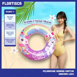 Floatisca Pelampung Ban Renang Motif Unicorn Anak dan Dewasa PVC