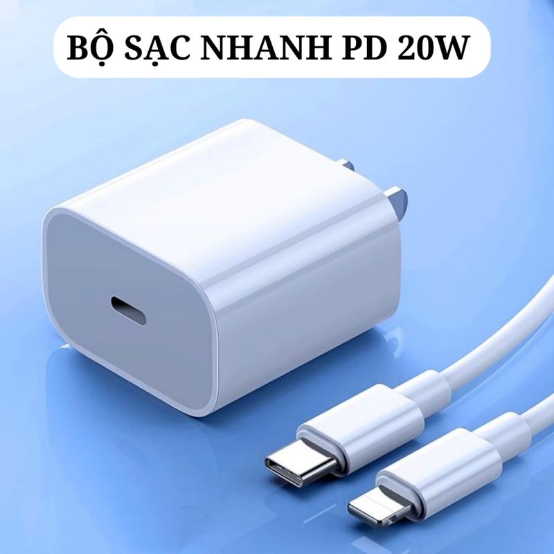 Bộ sạc nhanh Type-C, 20W, với bóng đèn và dây, Tương thích với X, 11, 12, 13, 14 Phone 1
