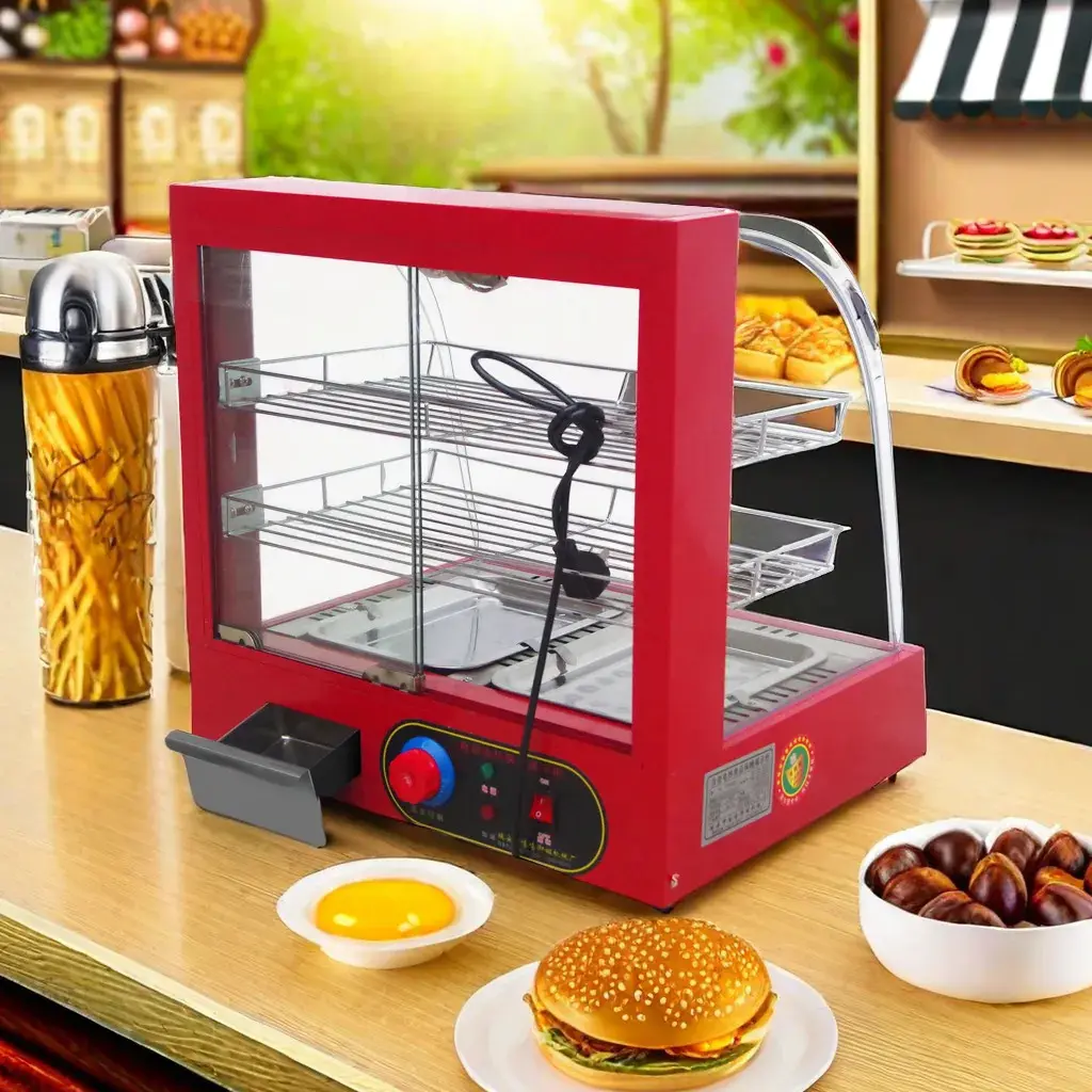 【50% discount】Heavy Duty Food Showcase Food Warmer Glass Showcase ...