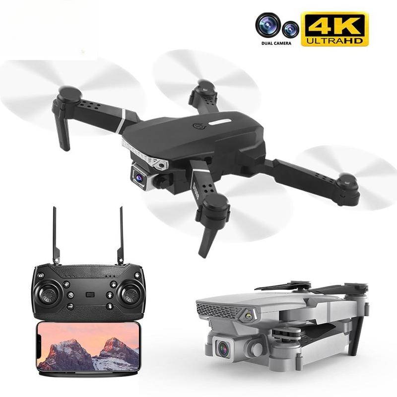 Máy bay không người lái E88 Max, mới, camera kép, chất lượng 4K, thời gian bay 15 phút, pin 1800mAh, chức năng WiFi, điều khiển từ xa, tương thích với điện thoại 1