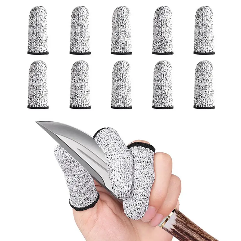 Cọc Ngón Tay Chống Cắt, Bộ 10 Cái, Bảo Vệ Tay Áo Ngón Tay Có Thể Tái Sử Dụng, Nắp Ngón Tay, Bảo Vệ Ngón Tay Thích Hợp Cho Đồ Dùng May Vá