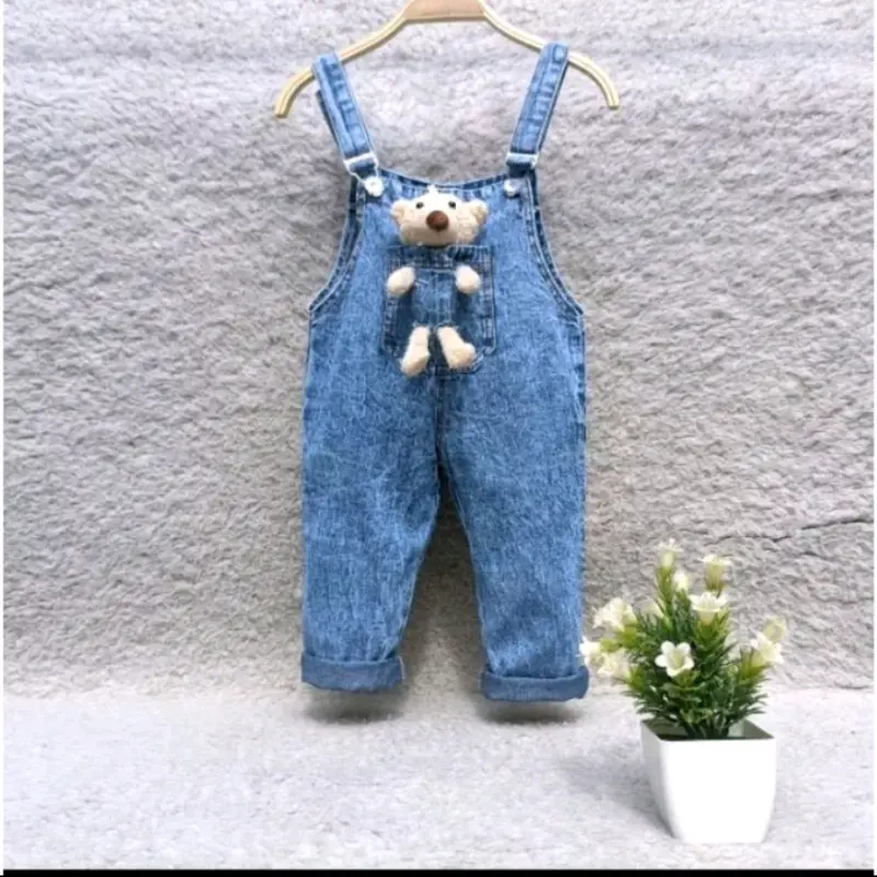 Overalls jumpsuit Jeans baju kodok variasi Boneka 1-7thun 3