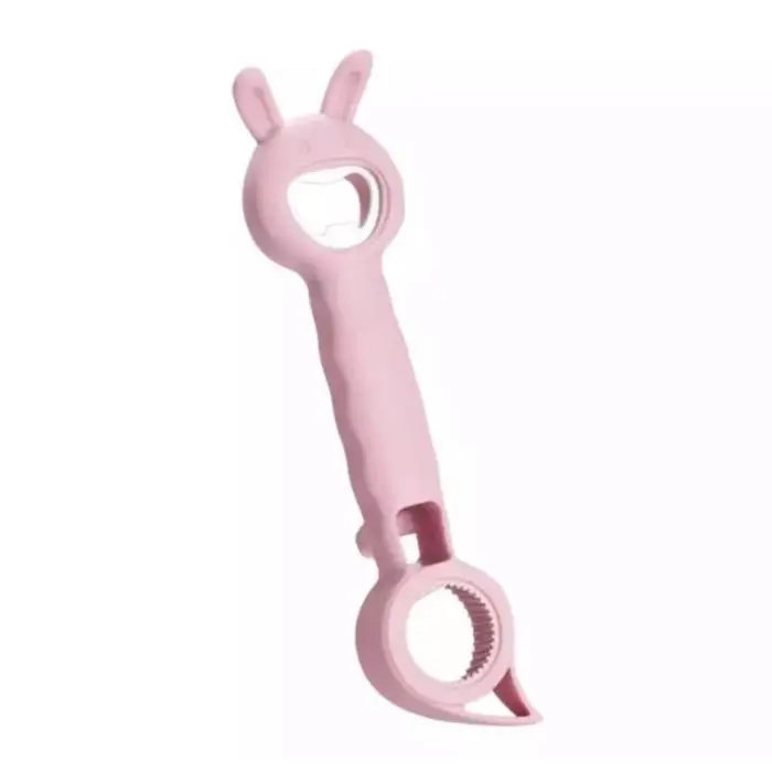 ALAT PEMBUKA TUTUP BOTOL KALENG MULTIFUNGSI MOTIF LUCU / BOTTLE OPENER - PINK 6
