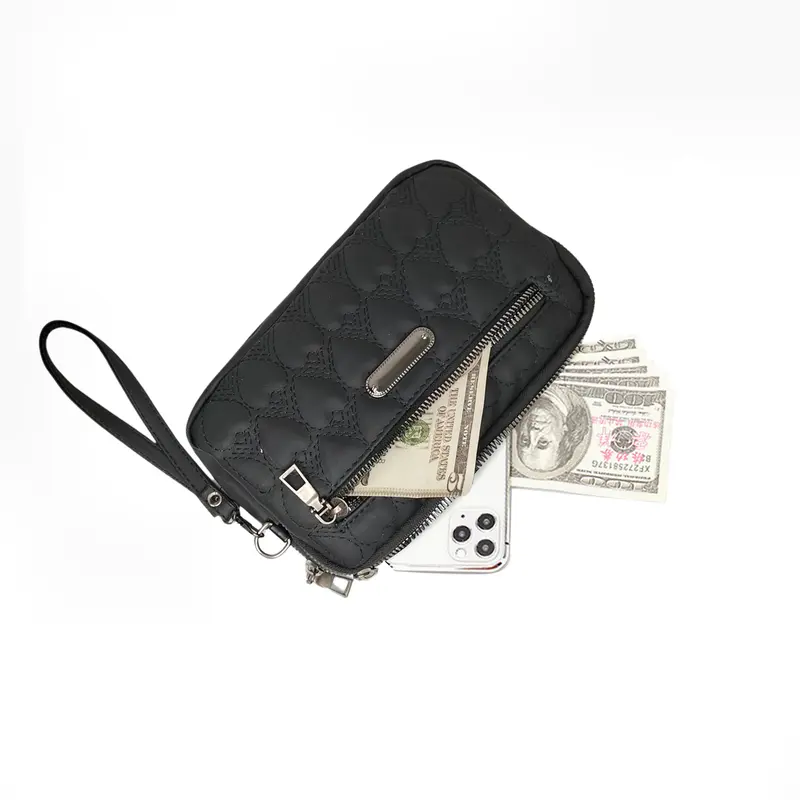 Tas selempang wanita sling bag mini tas korea kecil tas wanita kulit sintetis mini bag hitam 4