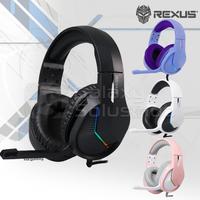 Gambar REXUS Vonix F80 RGB Gaming Headset - Merah Muda - Hitam dari GASOL MALANG Kota Malang 2 Tokopedia