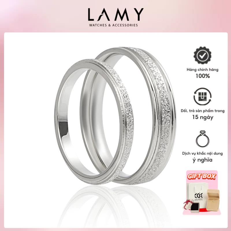 Nhẫn cặp đôi CDE Milgrain Ring CDE8003SV & CDE8004SV Couple Titan - Nhẫn nam Nữ Women Voi 1