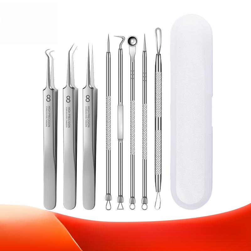 Splinter Needel New Stainless Steel Splinter Acne Clip Pop Pimples Pop Pimples 8-Piece ...