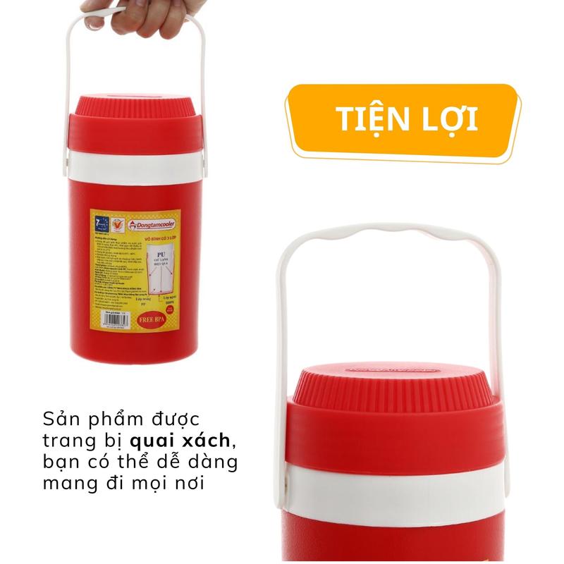 Product Introduction of Bình Nước Giữ Lạnh ĐỒNG TÂM 1L ON SHOPPING TV Có Quai Xách Tiện Dụng 7