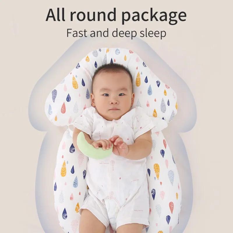 Product Introduction of 2 In 1 Baby Bed Mattress U Shape Baby Pillow Portable Crib Mattress For Newborn Baby Head Support Flat Head Syndrome Prevention(With Free Complementary Gift) 3