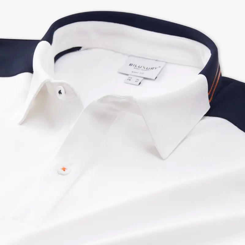 Áo Polo Biluxury Cao Cấp Vải Recycle Thân Thiện Với Da 8APCT432TRK Form Body Fit Ôm Vừa Người Menswear Nam Có Cổ Tay Ngắn Shirt 6