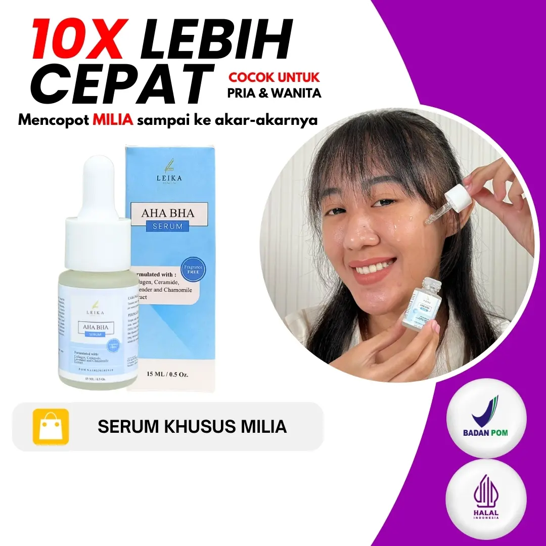 LAGI VIRAL ! Serum Penghilang Milia Dibawah Mata Skincare Glow Up Recommended Tips Agar Wajah Bersih Dan Cerah Skincare Untuk Wajah Bruntusan Dan Milia Skincare Milia Dan Bruntusan Bpom Leika Skincare Serum AHA BHA ( BISA COD )