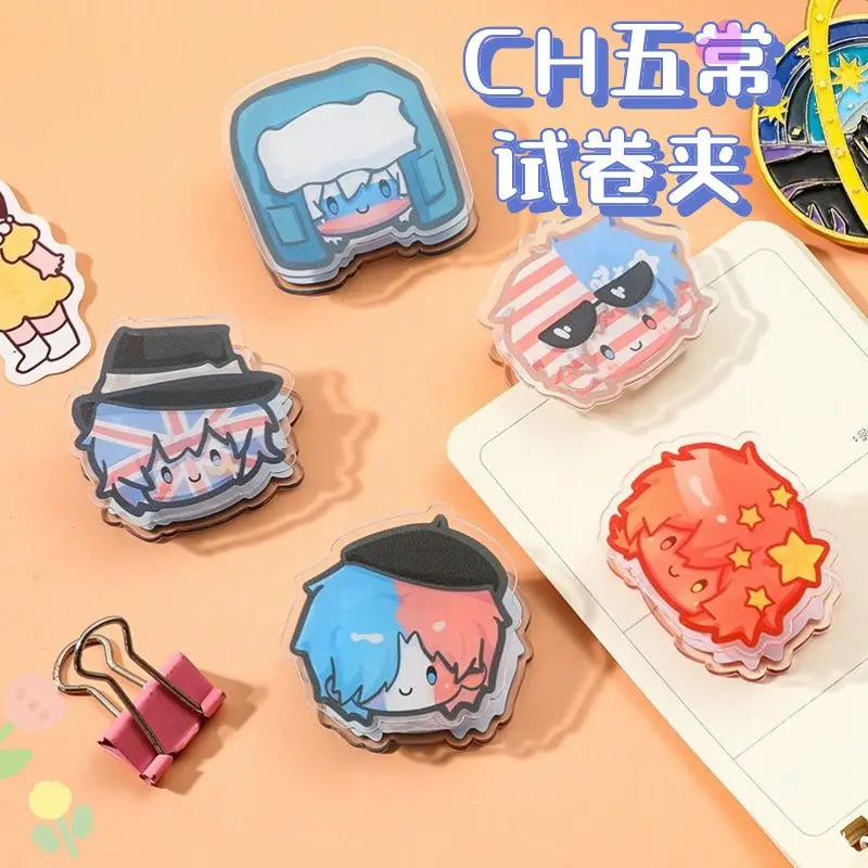 Kẹp PP, Wuchang, Năm 2025, Kẹp Giấy Thi Mock Quốc Gia Người, Phong Cách Anime Dễ Thương, Thích Hợp Cho Học Sinh, Lưu Trữ