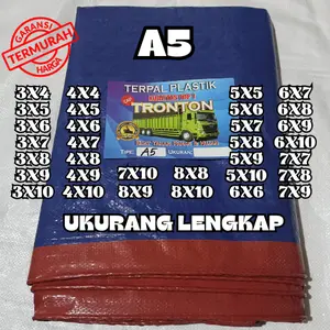 TERPAL A5 UKURAN 3X4 3X5 4X4 4X5 4X6 4X7 4X8 5X6 5X7 6X6 6X8 METER TAHAN AIR PELINDUNG MOBIL