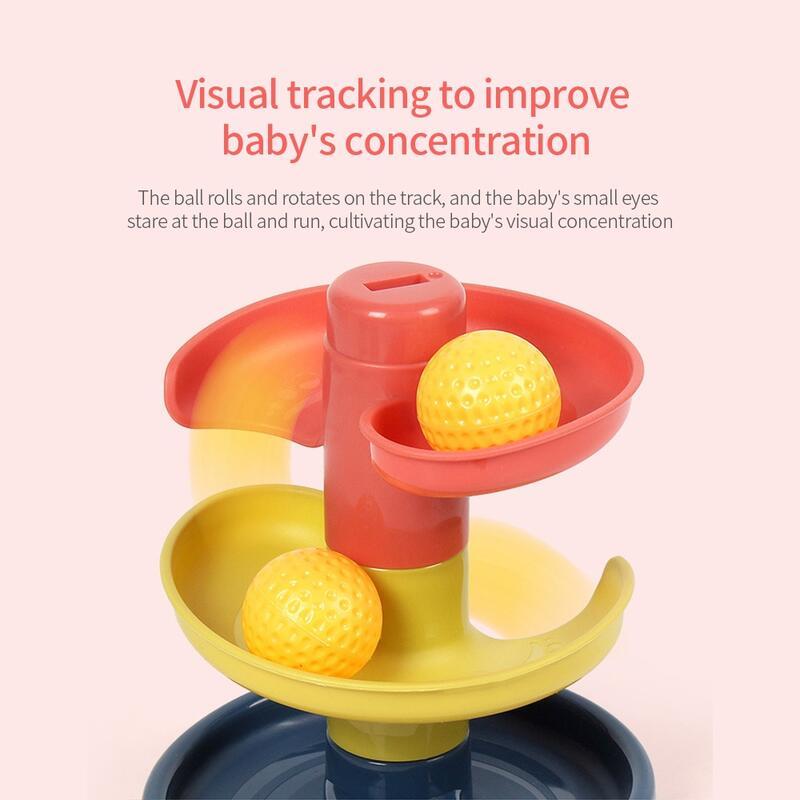 Product Introduction of Layer Fun Rolg Sliding Kids Stacking Tower Gliding Ball Baby Early Educational Toy Balls Mainan Bayi 6