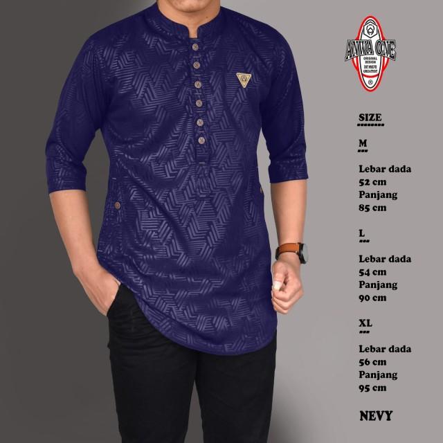 Product Introduction of Baju Koko Kurta Pria Motif Embos Terbaru Original Anwa Terlaris Atasan Dewasa Hitam Cream Kuning Maroon Navy Muslim Nyaman Putih Lembut  Variasi Panjang Pendek Tebal Katun Kombinasi Kerah Oblong 19