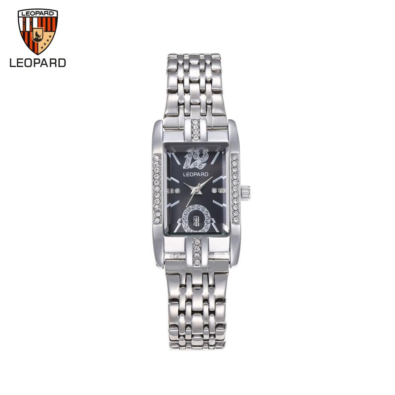 JAM TANGAN LEOPARD 3327 WANITA ORIGINAL TANGGAL AKTIF RANTAI STAINLESS LENGKAP BOX Watches 6