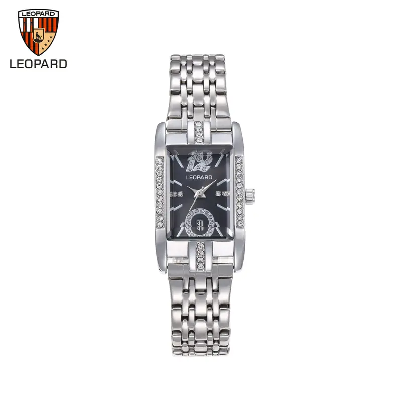 JAM TANGAN LEOPARD 3327 WANITA ORIGINAL TANGGAL AKTIF RANTAI STAINLESS LENGKAP BOX Watches 6