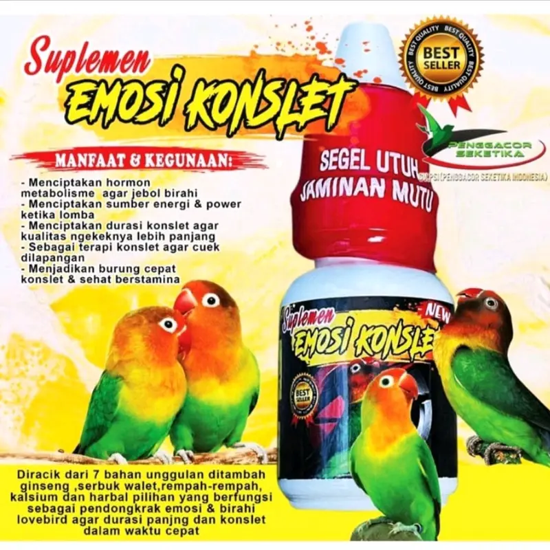 EMOSI KONSLET SUPLEMEN PENDONGKRAK EMOSI & BIRAHI LOVEBIRD 0
