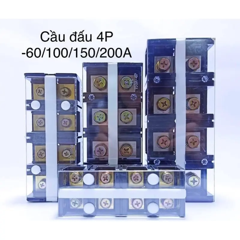 Cầu Đấu Điện Domino 3 Pha 4 Cực 60A/100A/150A/200A 4