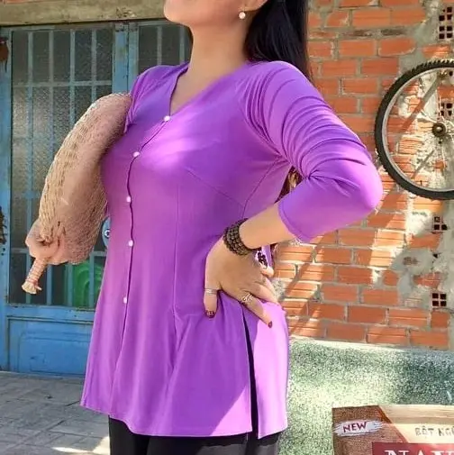áo bà ba thun co giãn 4 chiều 4