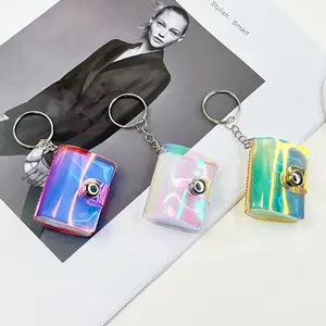 Liui   Album Foto Mini Laser Tujuh Warna Buku Penyimpanan Foto Gantungan Kunci Liontin Album Foto Mini