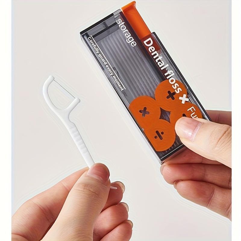 Product Introduction of Portable 10pcs Automatic Pop-Up Dental Floss Dispenser - Polypropylene (PP) Unscented Stick Form - Travel-Friendly Oral Care Toothpick Holder For On-the-Go Convenience 11