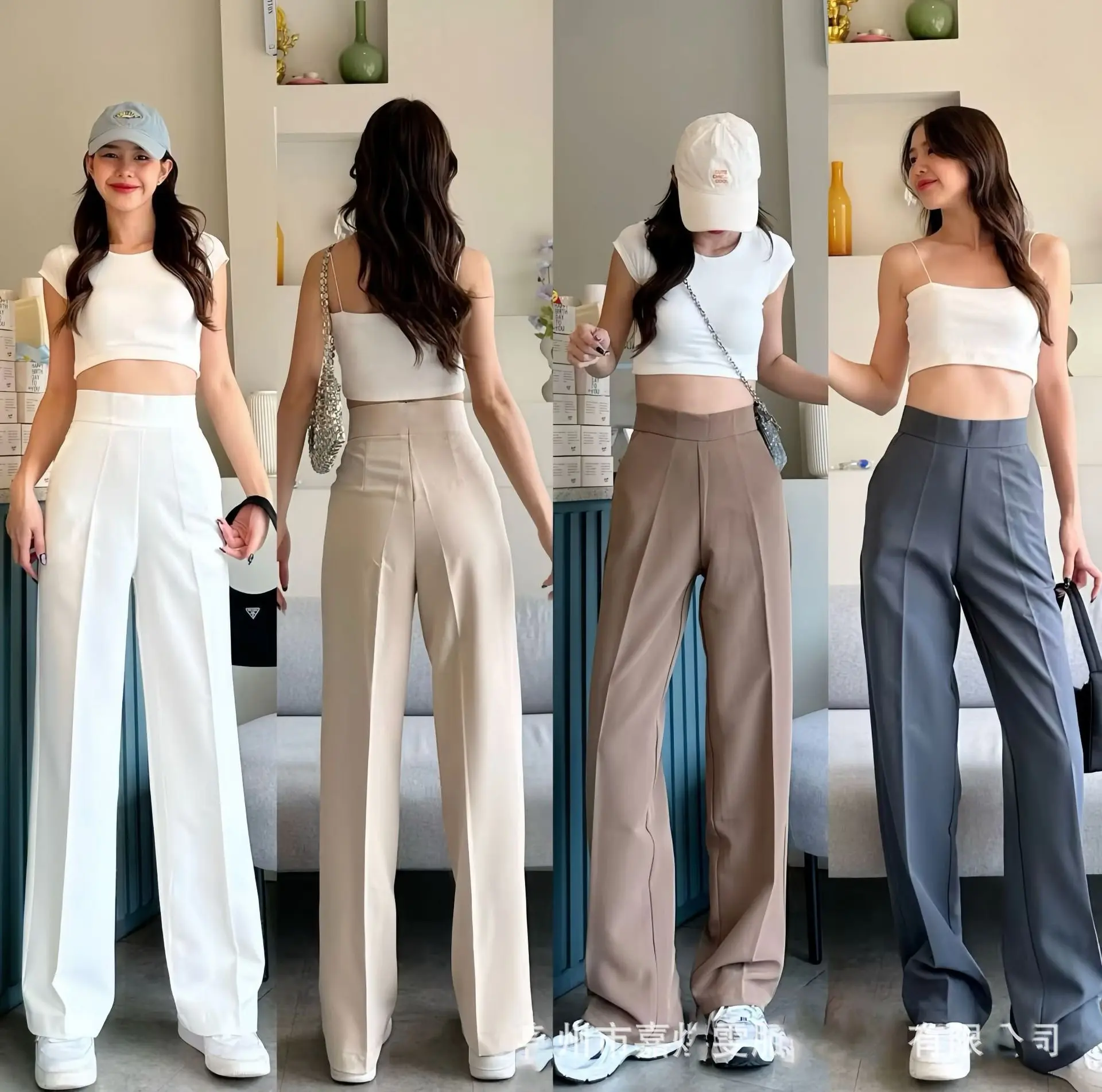 Quần suông khóa hông dáng dài 95-98cm