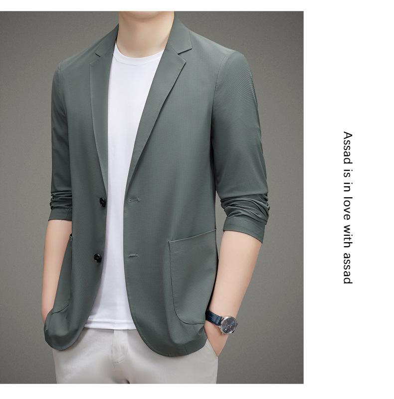 Product Introduction of [Duke] Spring Summer Ice Silk Sunscreen Casual Single Suit 2024 Men's Fashion New Business Suit for Middle-aged and Young Men 13