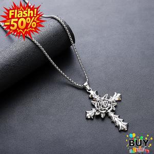 สร้อยคอจี้ไม้กางเขน สำหรับผู้ชายและผู้หญิง ทำจากเหล็กไททาเนียม 8 แบบ ไม่เป็นสนิม โซ่คอ ไม่ซีดจาง เหมาะสำหรับเสื้อกันหนาว สร้อยคอยาว สไตล์พังก์และฮิปฮอป Y2K เครื่องประดับแบบกอธิค ไอเดียของขวัญที่ดี